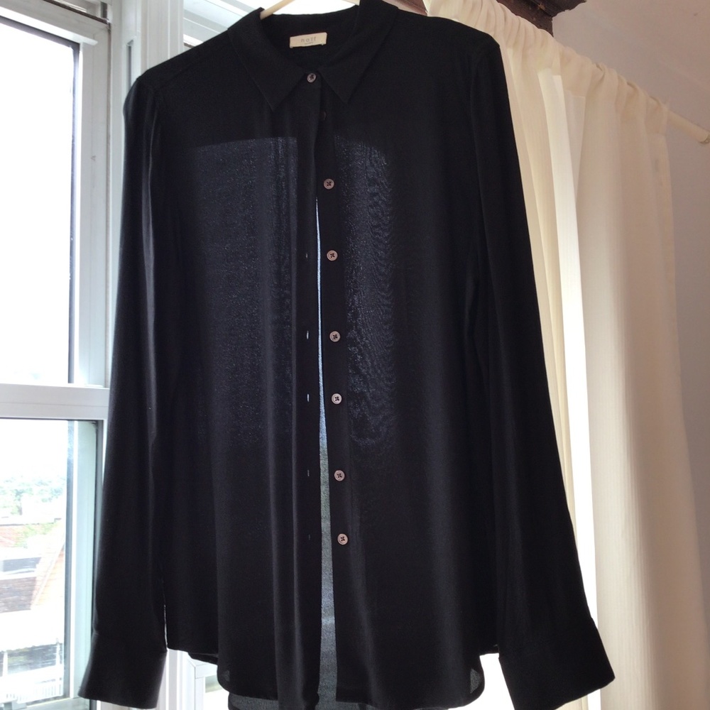 Black buttoned down shirt